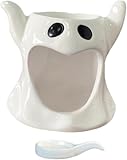 Gcljlmy Halloween-Geist-Brenner für ätherische Öle, Wachsschmelzbrenner, Desktop-Aromaölwärmer, Ornament, Raumduft für Schlafzimmer (Weiß)