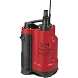 T.I.P. Schmutzwasser Drainage Tauchpumpe (Schächte ab 22 x 22 cm, 13.000 l/h Fördermenge, 9 m Förderhöhe, 0,9 bar Druck, 750 W, integrierter Schwimmer, vertikaler Pumpenausgang) I-Compac 13000, 30191