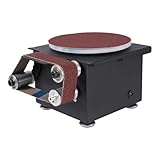 Mini Bandschleifer mit Tellerschleifer, 7-Gang 100W 4250-8500 U/min, Schleifband 30x380mm