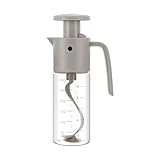 Vucchini Salatdressing Mixer Grau, Vogelartiger Soßenmischer, Einstellbare Durchflussrate, Spülmaschinenfest, Aufbewahrungsflasche Geeignet für Öl, Essig, Küche, Restaurant, Kochen