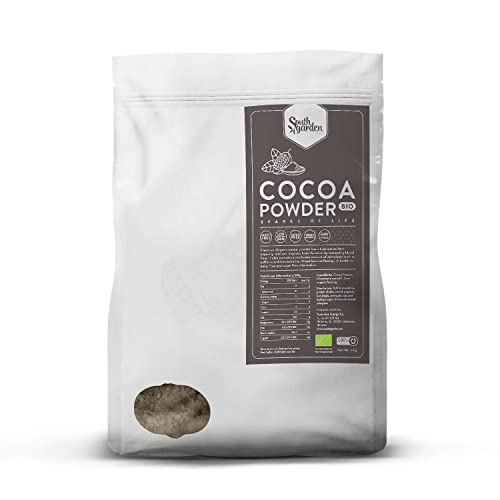 Kakaopulver BIO 1 Kg | SOUTH GARDEN | Roh | Vegan | Glutenfrei | Ohne Zucker | Antioxidativ und Aphrodisierend