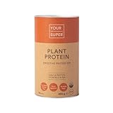 Your Super Plant Protein Bio-Superfood Pulver – pflanzliches Proteinpulver für Muskelwachstum, hergestellt mit Reis- und Erbsenproteinpulver, Banane, Lucuma und Maca-Wurzelpulver (26 Portionen)