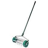 Rasenwalze, Rasenlüfter, Werkzeug für Rasenbelüfter, Rollgriff, Gartengeräte zur Belüftung des Bodens mit Spitzen, Belüfter für Rasen, Terrasse, Hof und Garten
