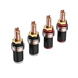 GADAW 4Pcs Bananenstecker Buchse Binding Post Lautsprecher Terminals Power Verstärker Terminals Binding Beiträge Anschlüsse Für Lautsprecher