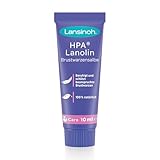 Lansinoh HPA Lanolin Brustwarzensalbe, 10 ml - 100% natürlich - beruhigt & schützt beanspruchte Brustwarzen - klimaneutral, 10940, Farblos