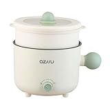 Fenteer Elektrischer Hot Pot Non -Stick Mehrzweck 1.8L Haushalt tragbarer Elektro -Pot -Nudel -Kocher für Eier Ramen Steak Dorm Office, Green Ball Griff
