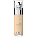 L'Oréal Paris Make up, Flüssige Foundation mit Hyaluron und Aloe Vera, Perfect Match Make-Up, Nr. 1.D/1.W Golden Ivory, 30 ml