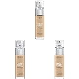 L'Oréal Paris Make up, Flüssige Foundation mit Hyaluron und Aloe Vera, Perfect Match Make-Up, 3.N Creamy Beige, 30 ml (Packung mit 3)
