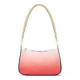 Clutch-Handtasche für Damen, Schultertasche, Blumenmuster, Reißverschluss, klein, Hobo-Geldbörse mit Kettenriemen, Rot