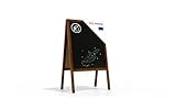 ALLboards Kundenstopper mit lackiertem Holzrahmen 100x50cm, Werbetafel, Gehwegaufsteller, Aufsteller, Straßenreiter, Kreide