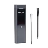 SANTOS Bluetooth Grillthermometer PRO – Kabellos & App-gesteuert – 2 Fühler – 100 m Reichweite – Bis 300 °C – Magnetisch – iOS/Android-kompatibel