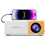 Kleiner LED -Filmprojektor, Tragbarer 1080p 100ansi 6000LM Helligkeit Autokorrektur Handbuch 100in Bildschirm Projektor Support Bildschirmspiegelung