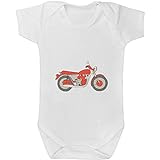 Azeeda Strampelanzug für Babys, 6-12 Monate, Motiv: rotes Motorrad, GR00050771