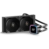 Ocypus Iota L24 BK AIO Wasserkühlung PC mit digitaler Echtzeitanzeige, 240mm Flüssig CPU Kühler, ARGB Effizienzpumpe, TDP 280W, geräuscharme FDB Lüfter, für AMD AM4/AM5 & Intel LGA 115X/1200/1700/1851