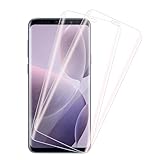 VSEER 2 Stück Schutzfolie für Panzerglas für Samsung Galaxy S9 Plus, 3D Gebogen Ultra Transparent Ohne Luftblasen Samsung S9 Plus Displayschutzfolie, Frei von Staub Anti-Kratzer Schutzglas für S9 Plus