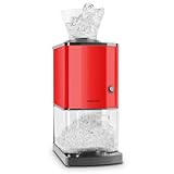 OneConcept Crushed Ice Maschine, Schneller Crushed Ice Maker mit Auffangschale, Eiscrusher Elektrisch mit 3,5L Fassungsvermögen, Tragbare Eiscrusher Maschine, Crushed Ice-Maschinen für 15kg/h