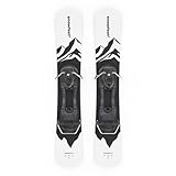 Snowfeet* Kurze Mini-Ski für Schnee | 65 cm | Snowblades Skiboards Skiblades Kleine Ski (Weiss | SKI-BINDUNGEN)