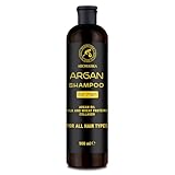 Argan Shampoo für Männer 500 ml - Shampoo mit Arganöl - Seidenprotein und Weizenprotein - Weiche und Geschmeidige Haare - Haarglanz - Haarpflege - Kopfhautpflege - für alle Haartypen