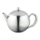 Grunwerg RT-050X Café Olé Rondeo Teekanne mit Teeei – 18/10 Edelstahl, 50,oz, 1500 ml ml