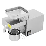 Ölpresse Automatische Ölpresse,610W Ölpressmaschine für den Handel,Kaltpressung und Heißpressung,Einstellbare Temperatur,220V,Erdnusskerne, Sonnenblumenkerne