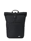 AEVOR Rolltop Medium, Rucksack für Damen und Herren, Handgepäck, 26-30L Volumen, 16' Laptopfach, Frontfach, ergonomisch gepolstert, leicht, Alltag, Beruf, Schule, Tagesrucksack, Black Eclipse, Schwarz