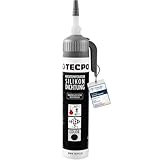 TECPO Hochtemperatur Dichtstoff Dichtmasse, 200 ml Silikon Dichtung Dauerelastisch schwarz hitze- und wasserbeständig Silikondichtmasse
