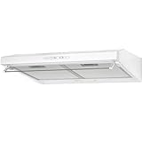 Bomann® Dunstabzugshaube 60cm Unterbau | Umluft und Abluft | inkl. Filter und Befestigungsmaterial | Energieklasse C | LED-Beleuchtung | Abzugshaube 205 m³/h Dunstabzug | 3 Stufen | DU 623.3 weiß
