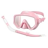 Tauch- & Schnorchelzubehör, Silikon Scuba Schnorchel Set, Maske Mit Silikone Dichtung Panorama-Weitsicht Ausrüstung Für Wassersport Strandausflüge Unterwasseraktivitäten