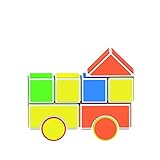Venteo Bauspiel Crea Block gelb – Kinder – Lernspielzeug aus Schaumstoff Auto