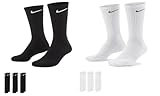 Nike Unisex Trainingssocken Everyday Cushioned Crew Socks SX7664 6 Paar, Größe:42-46, Artikel:-100 white