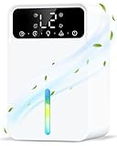 Elektrischer Luftentfeuchter 1500 ml | 2 Stufen Standby-Modus | mit automatischer Abschaltung | LED-Licht 7 Farben | tragbar | leise | Luftentfeuchter für Schlafzimmer Badezimmer Schrank