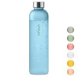 Vinsun Trinkflasche 650ml blau - wiederverwendbar nachhaltig, Kohlensäure geeignet, BPA frei, Tritan - Sport Flasche für Outdoor, Schule, Uni, Fahrrad, Büro, Gym