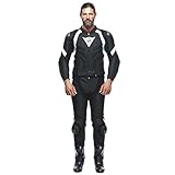 Dainese Avro 4 2-Teiler Motorrad Lederkombi (Black/White,25)