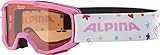 ALPINA PINEY - Beschlagfreie, Extrem Robuste & Bruchsichere Skibrille Mit 100% UV-Schutz Für Kinder, rose-rose, One Size