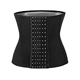 XDSP Sport Unterbrust Korsett Shapewear verstellbar Taillenmieder Damen Waist Trainer Cincher Gürtel Korsett (Schwarz, S)