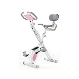 TABKER Heimtrainer Home Bicycle Indoor Fitness Exercise Cycling Bike Trainer Sports Equipment Mute Exercise Spinning Bike Fitness Equipment Sport (Color : White pink)