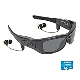 Hereta Kamera Sonnenbrille, Bluetooth Sonnenbrille Full HD 1080P Videokamera Brille mit UV-Schutz Polarisierte Linse für Outdoor und Reisen, SM-21B