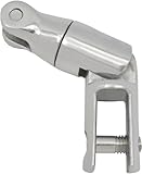 JT-HLM 1 x Edelstahl-Bootsanker, doppelter Drehverbinder für Ketten (6–8 mm)