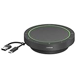 Jabra Speak2 55 Bluetooth-Freisprechlösung, 4 Mikrofone mit Geräuschunterdrückung, 50 mm Breitband-Lautsprecher, Breitband-Audio, kompakt, tragbar - Zoom und Google Meet zertifiziert, Dunkelgrau