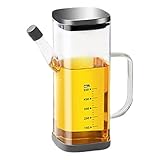syayw Spender für Olivenöl | nachfüllbare Glasflasche 550 ml für Öl – präziser Ausgießer, auslaufsicher, Küchenzubehör für Restaurant, Haus, Grill im Freien