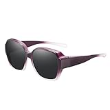 Polarisierte Brillen Für Männer Und Frauen, Überbrille Für Brillenträger, Leichtes Und Tragbares Design, UV-Schutz, Überziehbrille, Entspiegelte Dunkle Gläser, Geeignet Zum Autofahren, Angeln - A