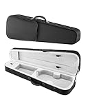 VEVOR 4/4 Violinenkoffer in voller Größe, wasserdichtes Nylon, Geigenkoffer, Geigenkasten mit Weichfutter, zwei Schultergurten, kratzfest, professionelle dreieckige Form, für Violine, schwarz