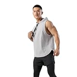 MEIMIYI Sommer Tank Top Herren Sport Tanktop Herren Tankshirt Herren Tank Top Herren Unterhemd Herren Muskelshirts Herren Achselshirts Herren C-Grey XL