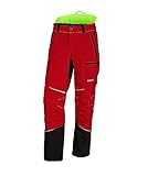 KOX Schnittschutzhose Mistral 3.0 Rot/Gelb Gr. 52