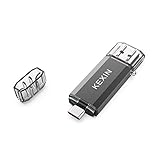 KEXIN USB C Stick 256GB USB Stick 3.0 Speicherstick OTG Dual Flash Laufwerk Type C Android Smartphone Speicher 100 MB/s Lesegeschwindigkeit Schwarz