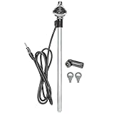 tomzz Audio 1000-040 Teleskopantenne Universal für Kotflügemontagel großer Kopf DIN + ISO-Stecker Edelstahl-Optik
