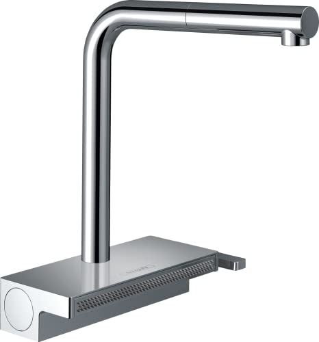 hansgrohe Küchenarmatur Aquno Select M81 (Wasserhahn Küche mit Abtropfsieb, 360° schwenkbar, hoher und ausziehbarer Komfort-Auslauf 250mm, 2 Strahlarten, Standardanschlüsse) Chrom