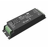 iFutniew D4-P 4-Kanal PWM Konstante Spannung DMX & RDM LED-Decoder-Controller Digitalanzeige XLR3 RJ45-Port DC12-36V Eingang 8Ax4CH Einfache Installation