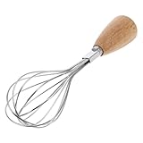 GLEAVI Schneebesen mit Holzgriff Handbetriebene Eier und Sahne Quirle Multifunktionales Küchengerät für Müheloses Rühren und Langlebig und Tragbar