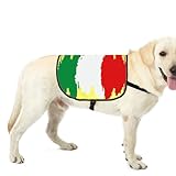 Hundeweste, Jacke, Hundeweste, Italien-Flagge, Geschenkservice, Welpen, Haustier-Sicherheitsjacke, italienische Flagge, Geschenk (mittel)
